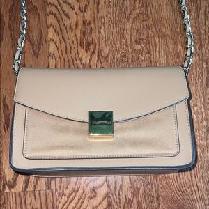 Aldo nude purse with gold chain strap